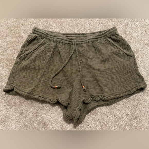 Anthropologie Pants - Women’s Anthropologie Saturday Sunday Gauze Shorts Olive Green Size XL